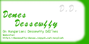 denes dessewffy business card